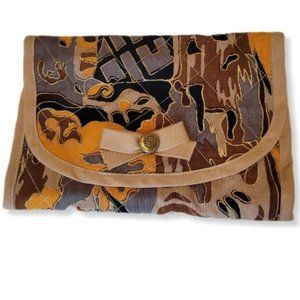 HAND-MADE TRAVEL MAKEUP BAG with velcro fastener NWOT